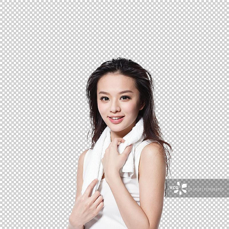 健康美丽的东方女人图片素材