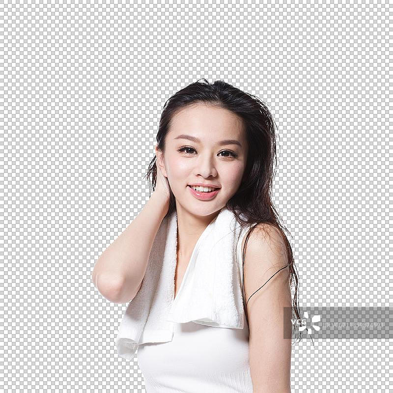 健康美丽的东方女人图片素材