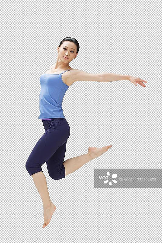 年轻女孩跳舞图片素材