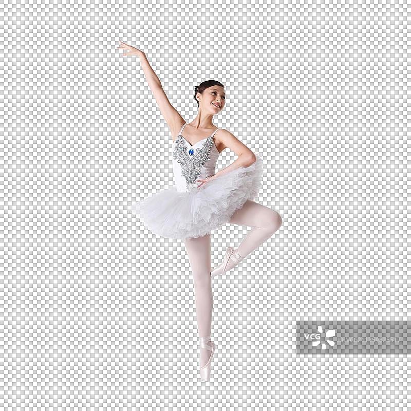 东方女孩跳芭蕾舞图片素材