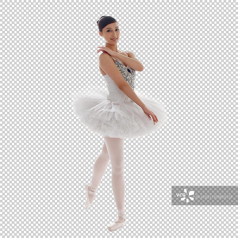 东方女孩跳芭蕾舞图片素材