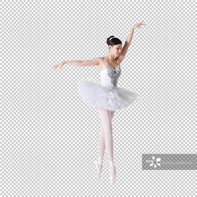 东方女孩跳芭蕾舞图片素材