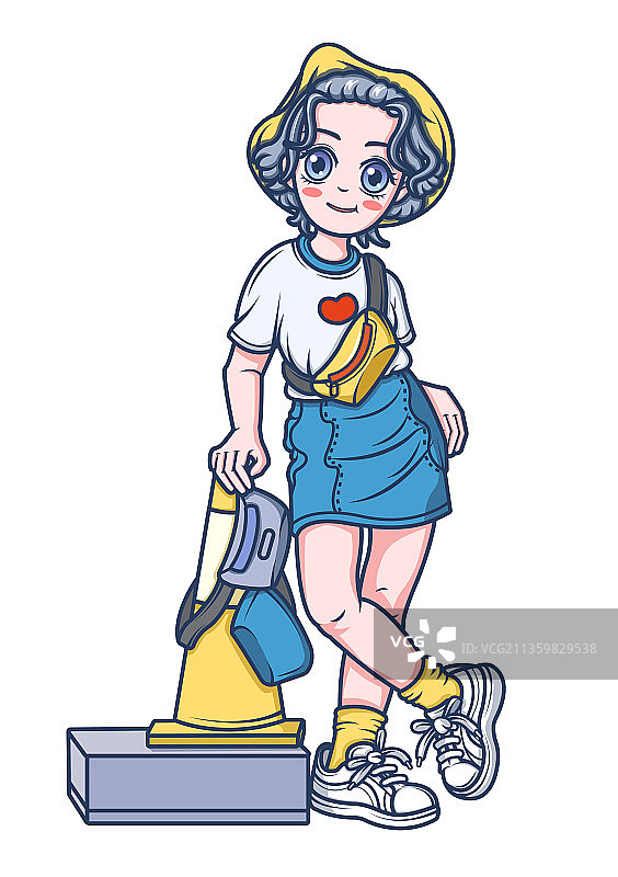 女孩站姿图片素材