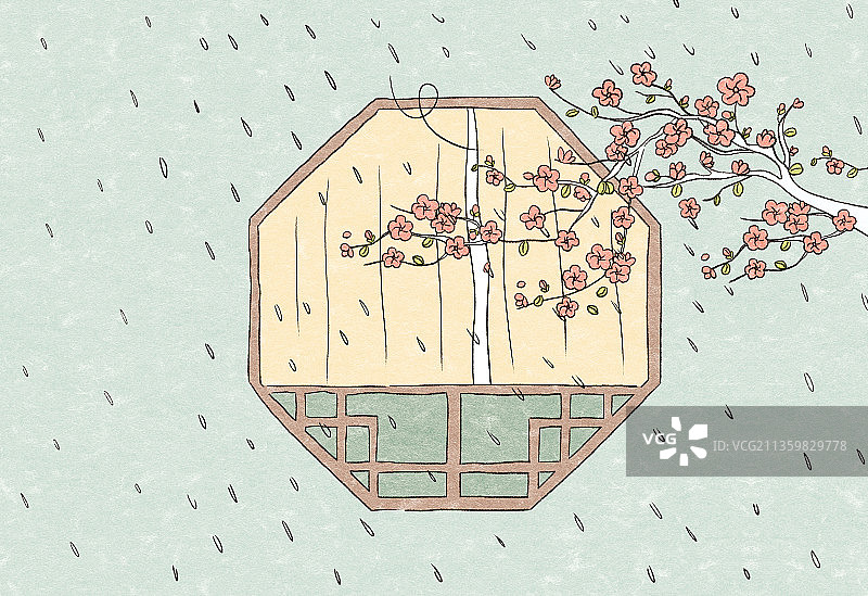 春晓 孟浩然图片素材