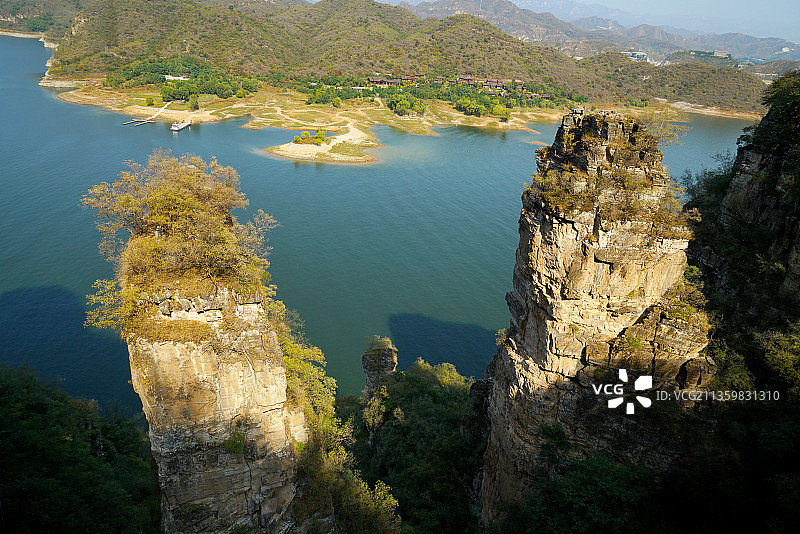 河北省保定易县易水湖北方的小桂林国家级水利风景区图片素材