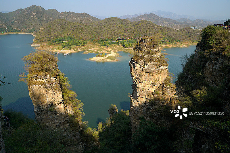 河北省保定易县易水湖北方的小桂林国家级水利风景区图片素材