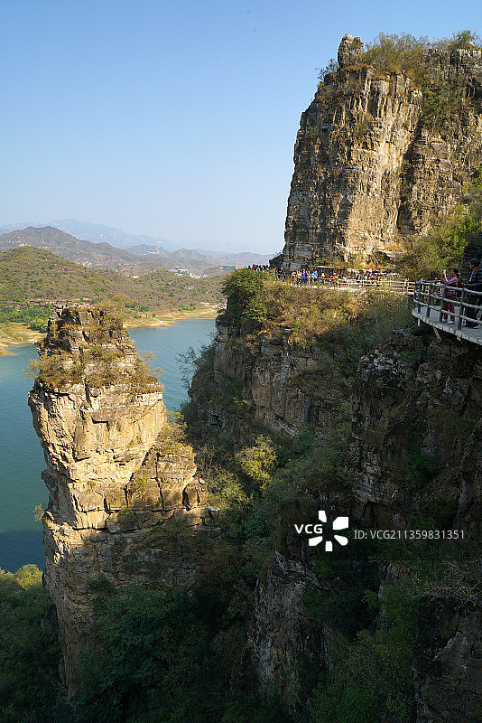 河北省保定易县易水湖北方的小桂林国家级水利风景区图片素材