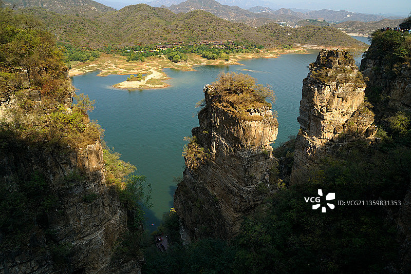 河北省保定易县易水湖北方的小桂林国家级水利风景区图片素材