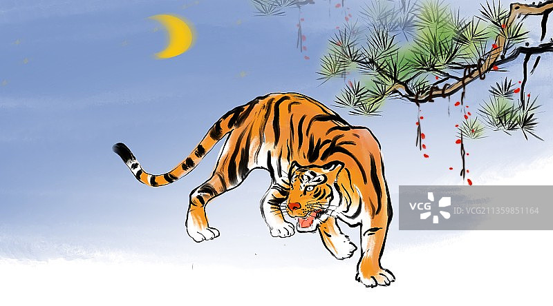 猛虎虎啸图片素材