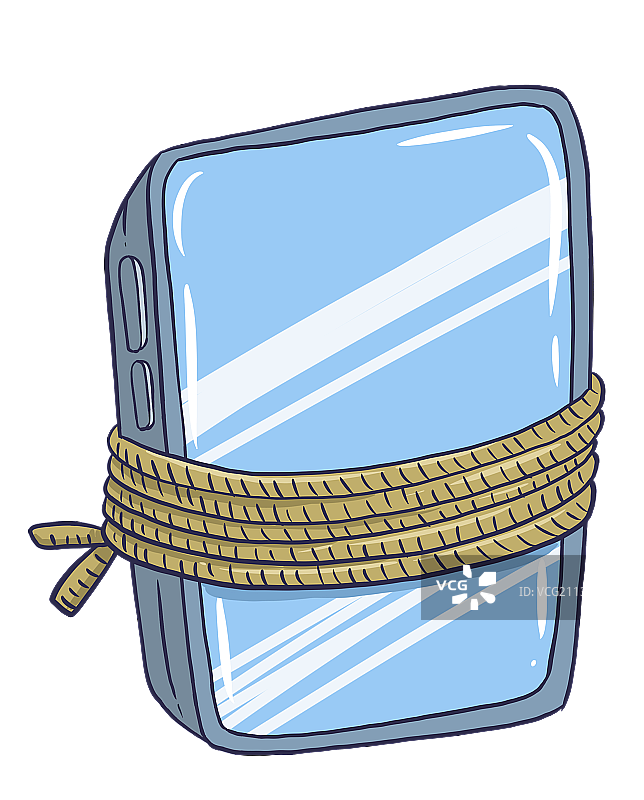 元素：捆绑住的手机图片素材