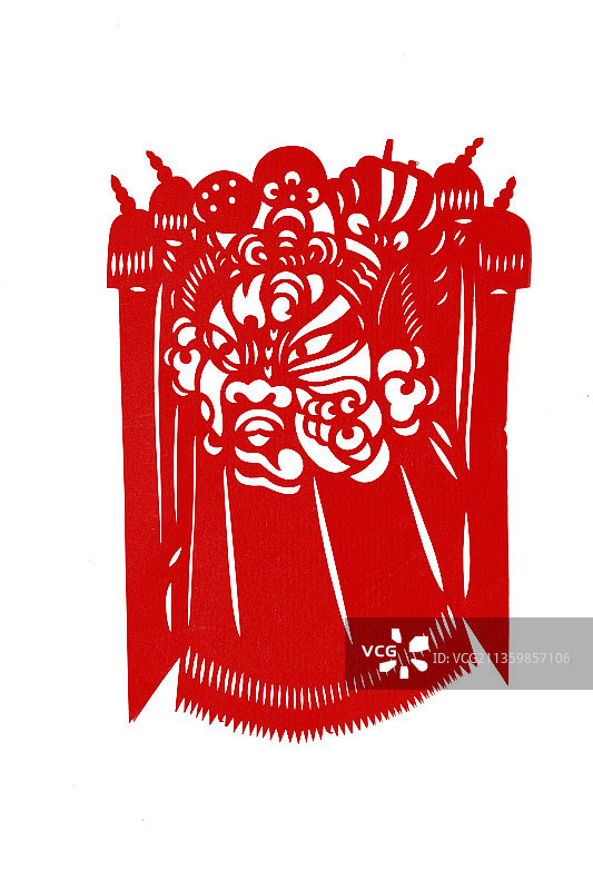 京剧脸谱剪纸生旦净末丑图片素材