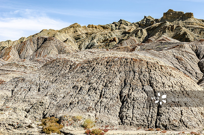 晴朗天气的中国甘肃酒泉市玉门磨山国家地质公园图片素材