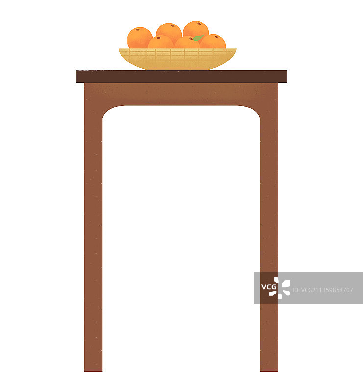 桌子禅宗复古古风桌子和橘子果盘图片素材