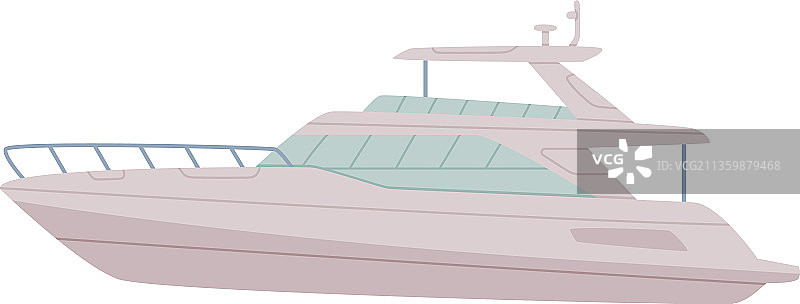 带发动机的游艇，可作为船只或游泳工具图片素材