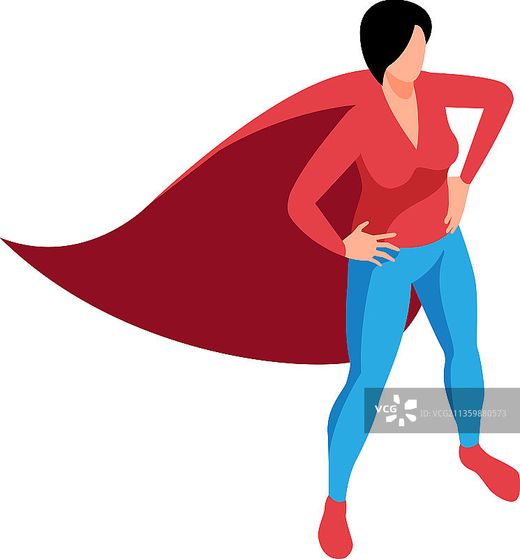 2.5D风格的女性英雄插画图片素材