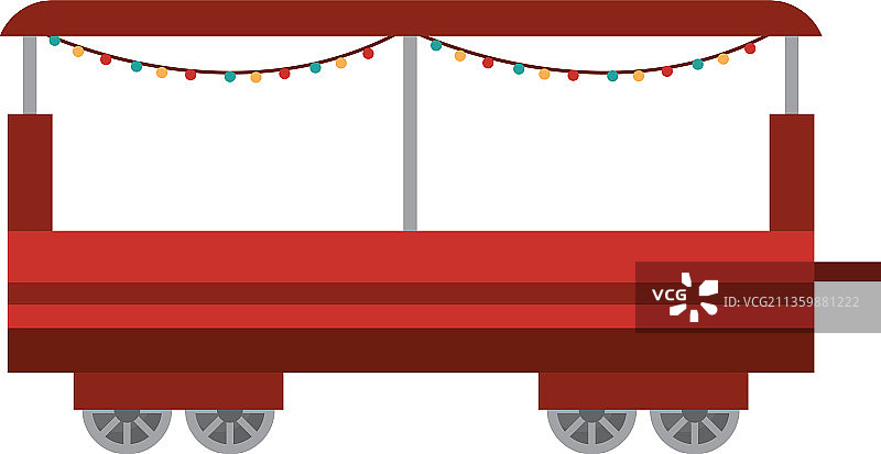 带灯的火车车厢图片素材