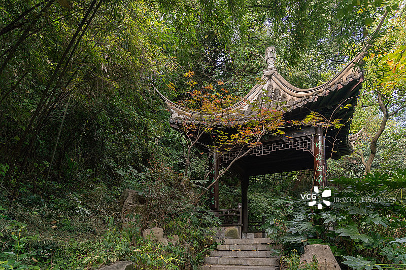 南京清凉山古典亭子建筑图片素材