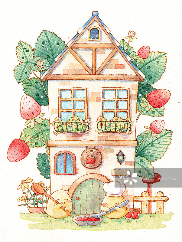 水彩插画图片素材