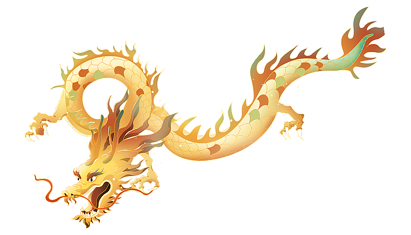 飞龙国潮插画图片素材