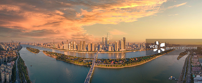 长沙河东全景图图片素材