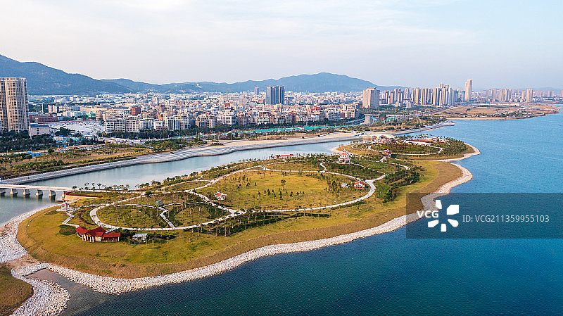 厦门海沧马銮湾带状公园图片素材