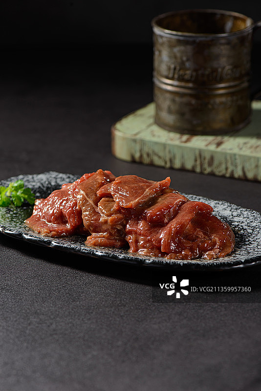 新鲜牛肉片图片素材