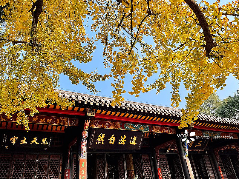 成都著名景点青羊宫。图片素材