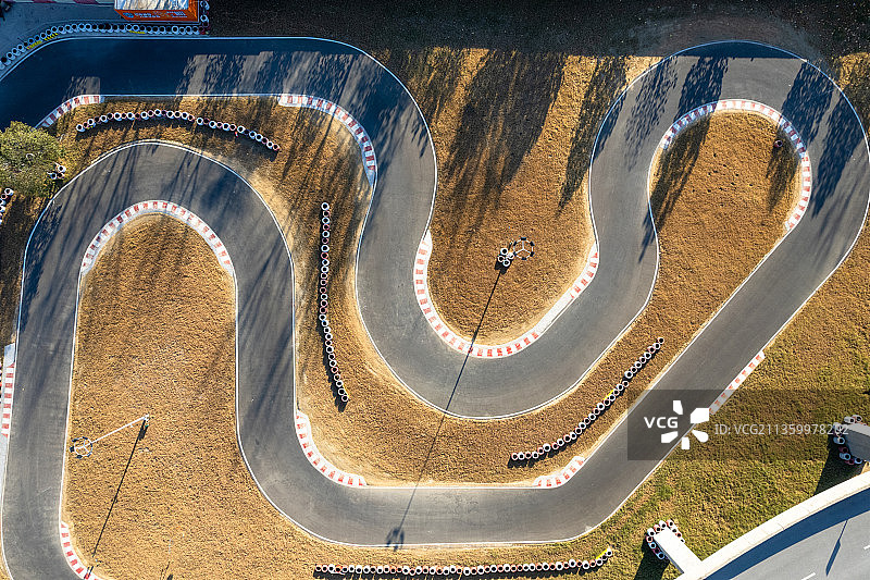 航拍卡丁车赛道汽车赛道图片素材