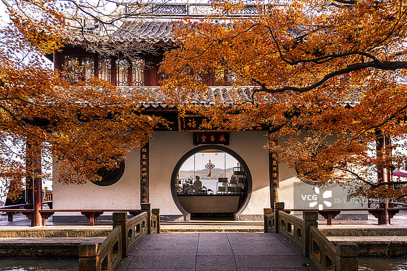 平湖秋月承香堂图片素材