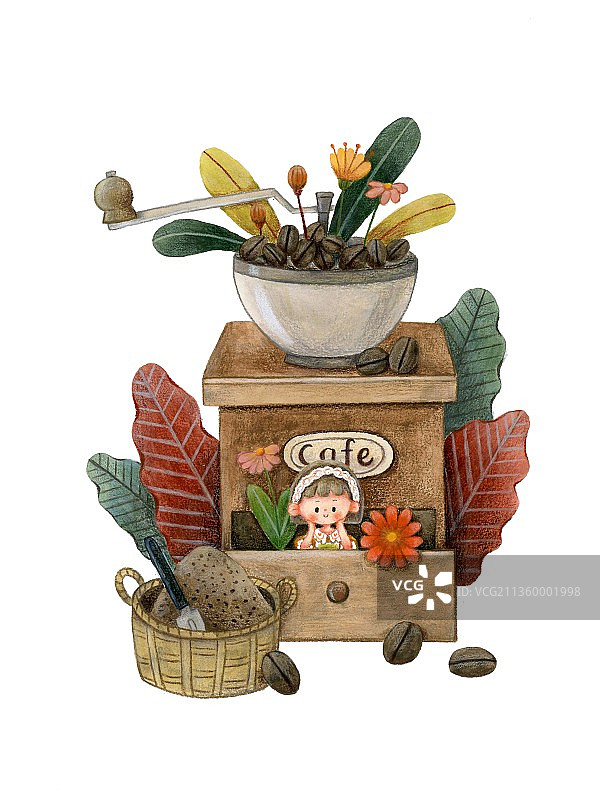 研磨咖啡图片素材