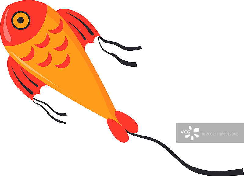 云朵中的鱼风筝户外活动游戏图片素材