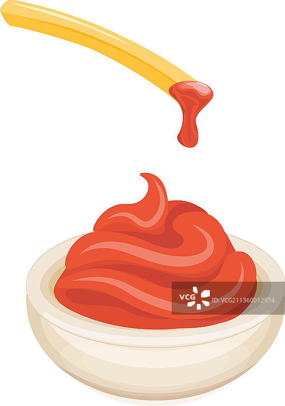 番茄酱炸薯条图片素材