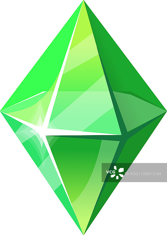绿色珠宝宝石多边形镜面图片素材