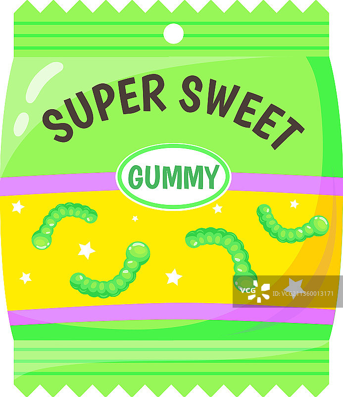 软糖果组合：水果味卡通糖图片素材