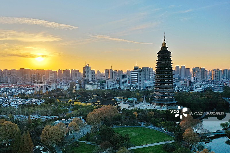 红梅公园，天宁禅寺。图片素材