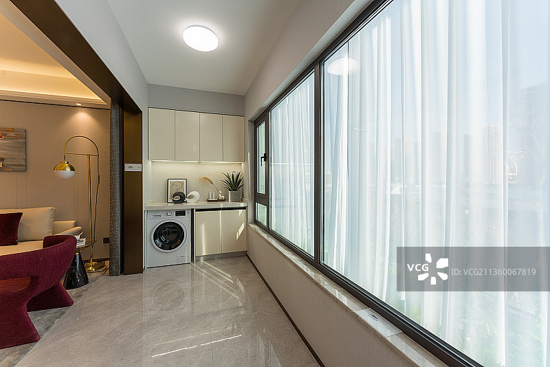 89平米刚需小户型示范区样板间实景拍摄图片素材