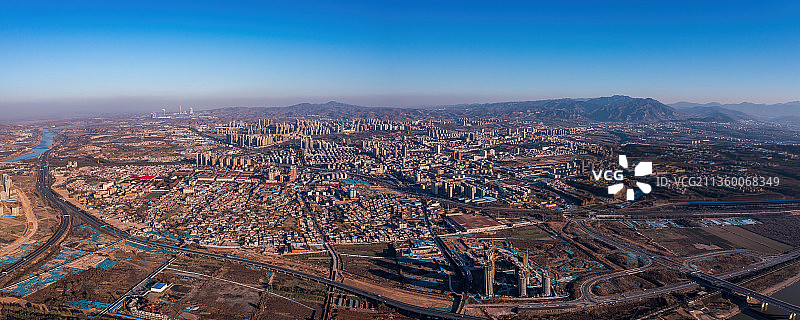 郑州巩义市全景，伊洛河图片素材
