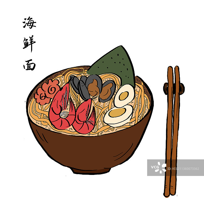 海鲜面图片素材