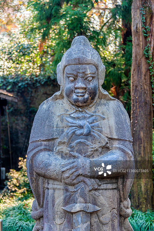 中国浙江杭州岳王庙石像生图片素材