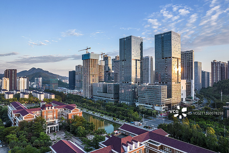 航拍留仙洞 广东省深圳市南山区图片素材