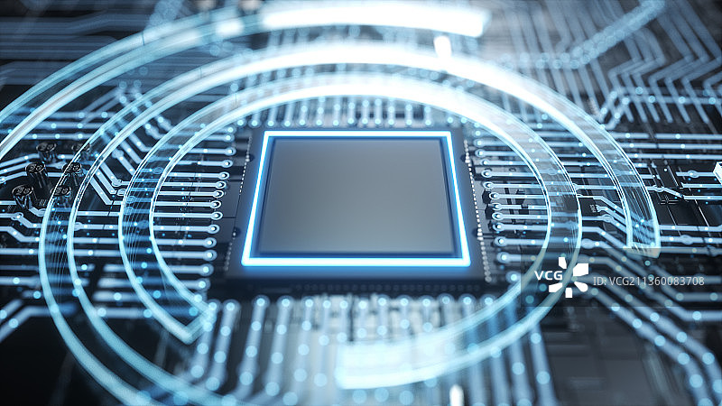 芯片酷炫创意科技场景图片素材