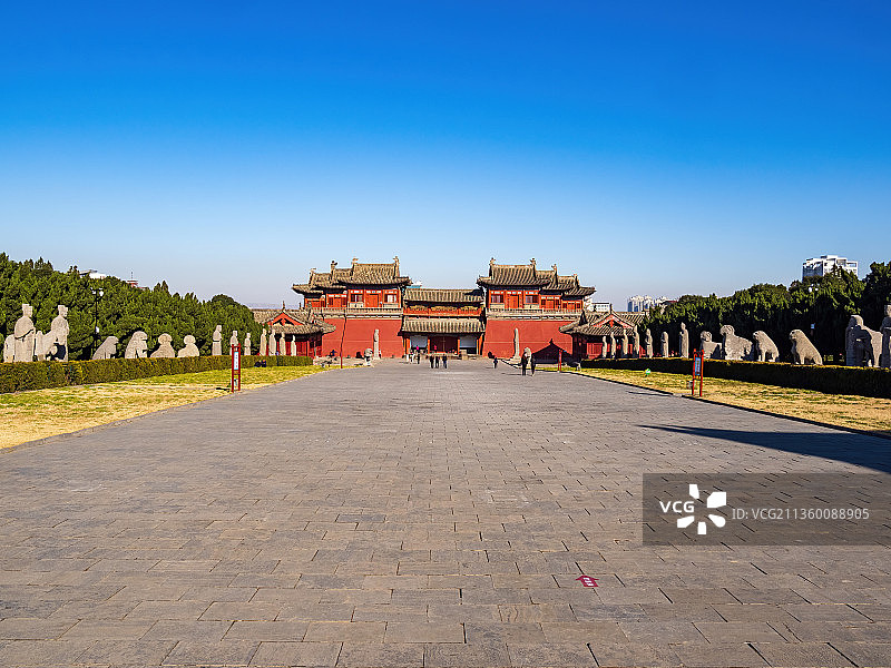 宋陵，永昭陵，宋陵公园，石象生，石刻，石雕，宋仁宗图片素材