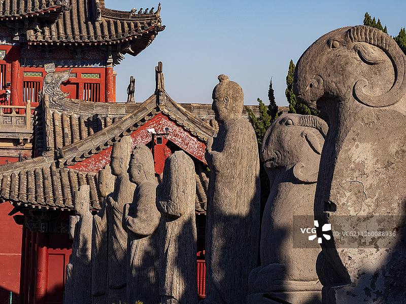 宋陵，永昭陵，宋陵公园，石象生，石刻，石雕，宋仁宗图片素材