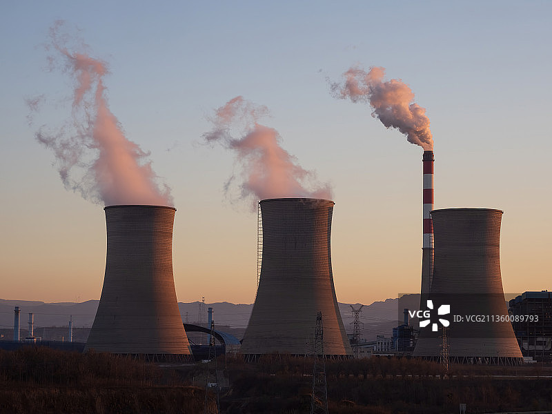 河南郑州巩义，火力发电，铝电行业，环境图片素材