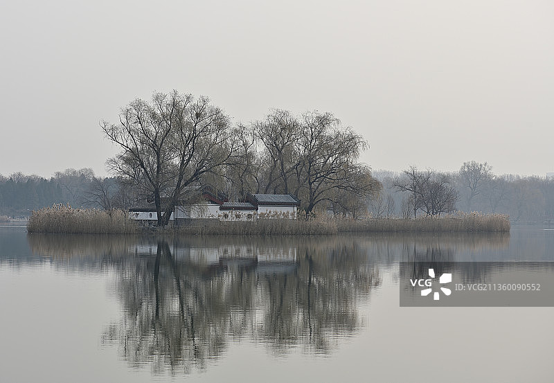 福海中的蓬岛瑶台图片素材