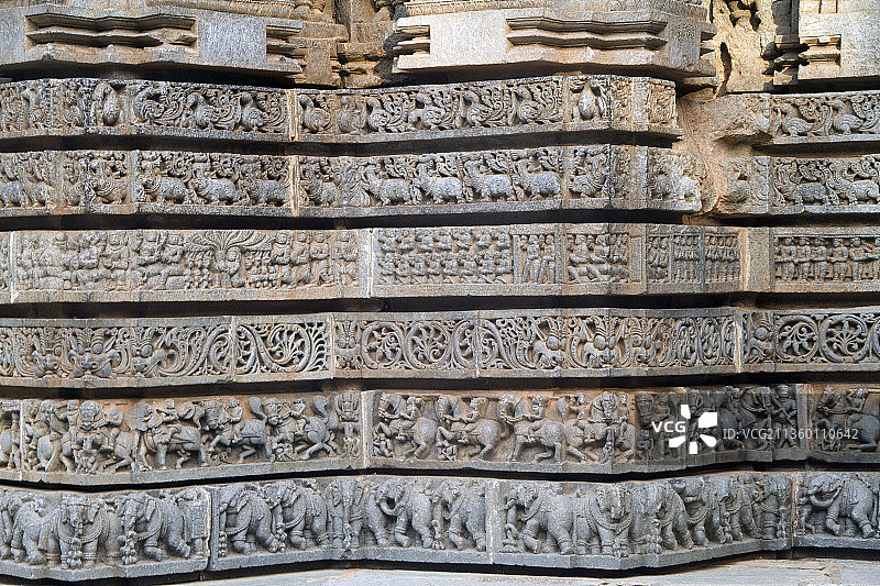 凯沙瓦神庙的石雕装饰图片素材