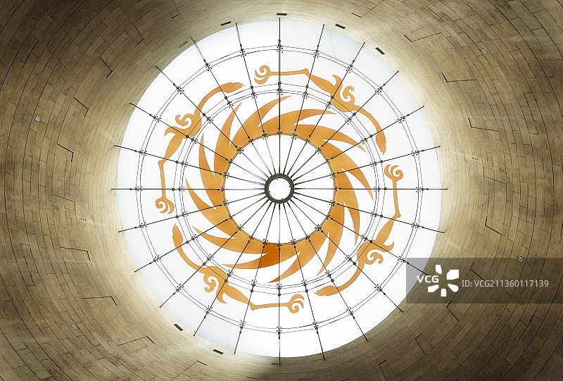 成都青羊区金沙遗址博物馆凤凰图腾城市四川中国地标文化对称图片素材