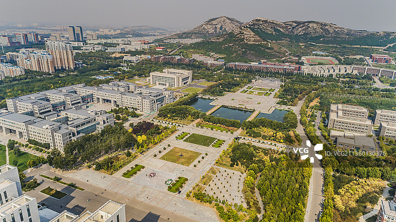 山东师范大学航拍图片素材