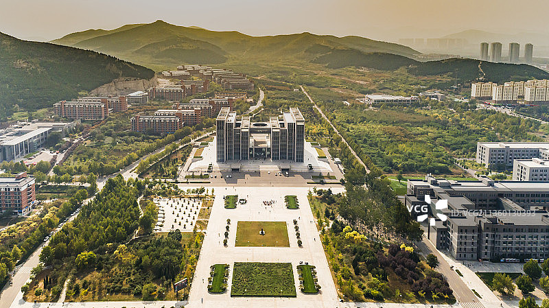 山东师范大学航拍图片素材