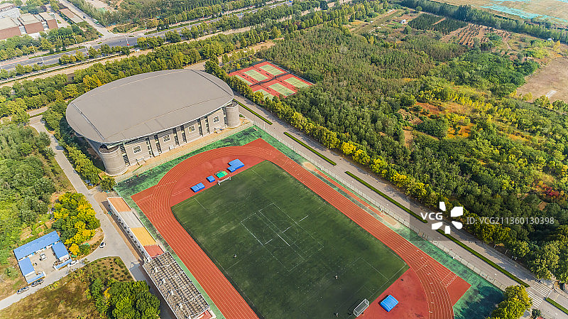 山东师范大学航拍图片素材